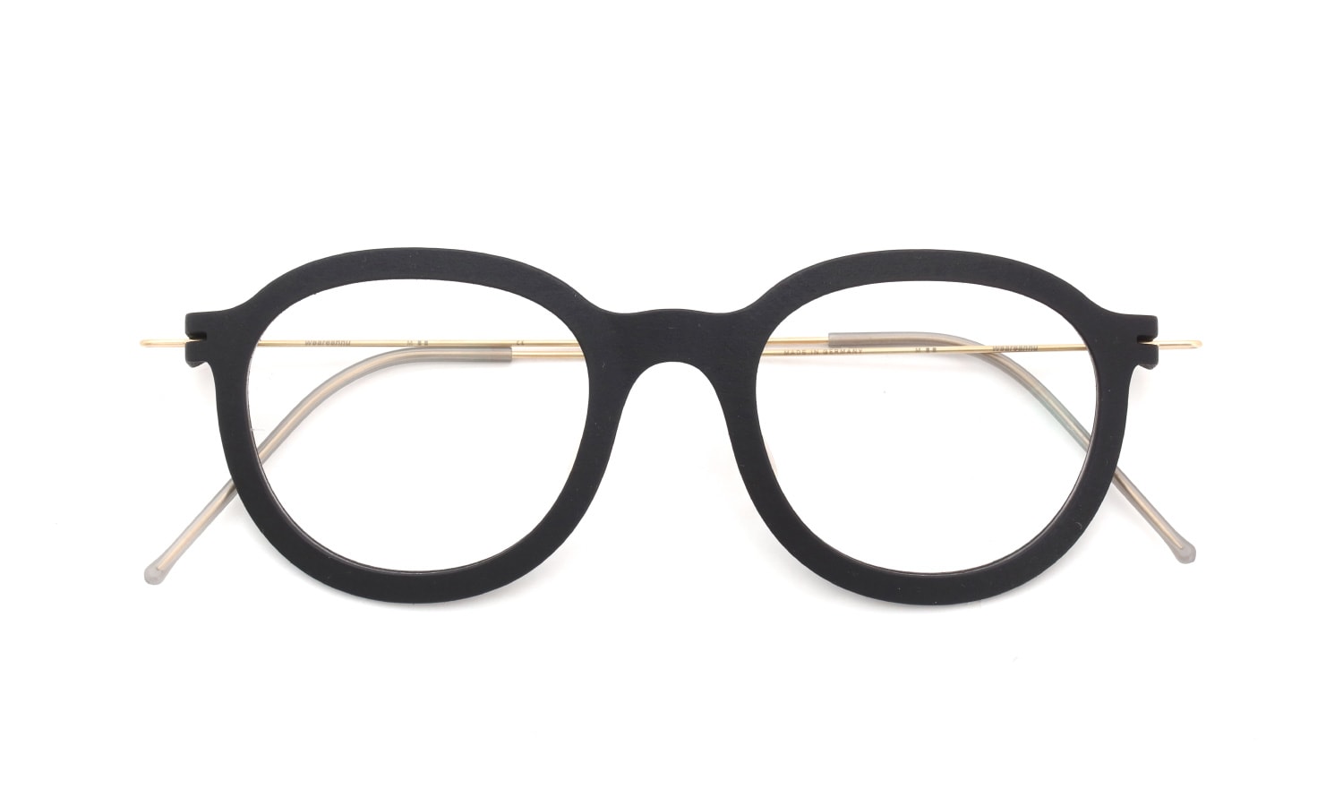 Annu アヌー Boldシリーズ メガネ Panto 07 M 金属アームパット BLK-Float/Gold