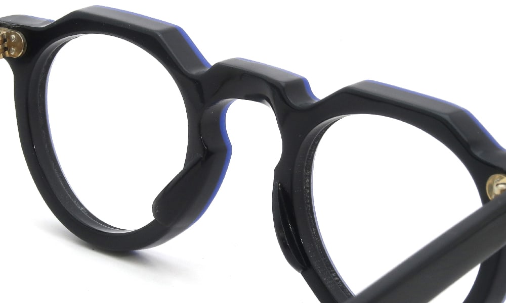 眼鏡の鼻あて・パット交換 Lesca VINTAGE CrownPanto 8mm BLACK-BLUE 加工後1