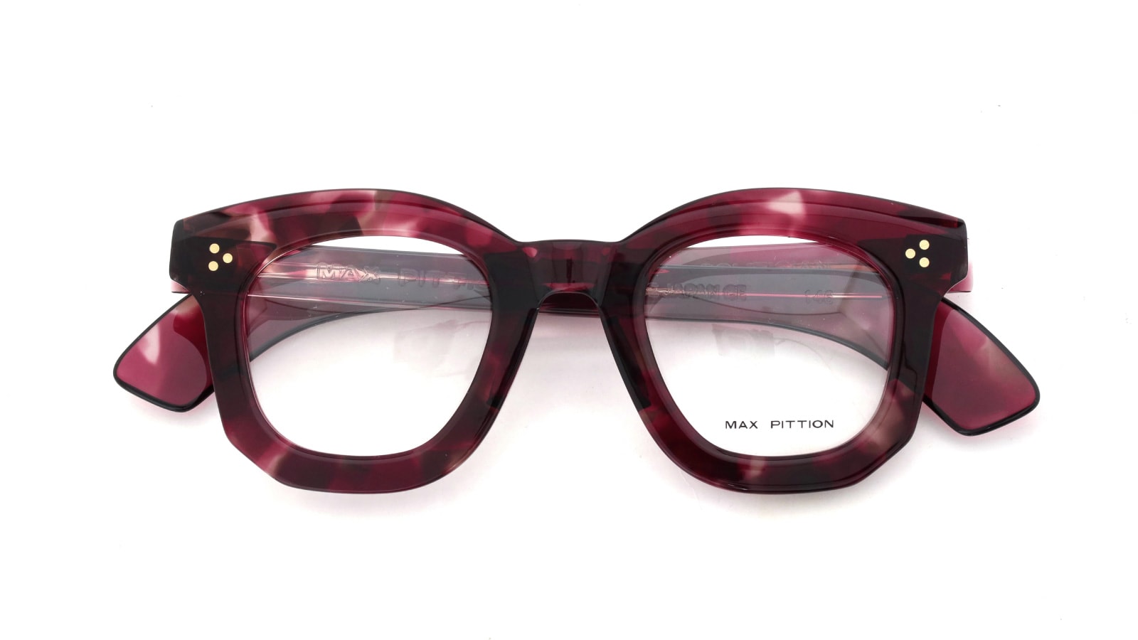 MAX PITTION POLITICIAN 44/25 (PL-008B) RUBY ROUGE 折り畳み詳細