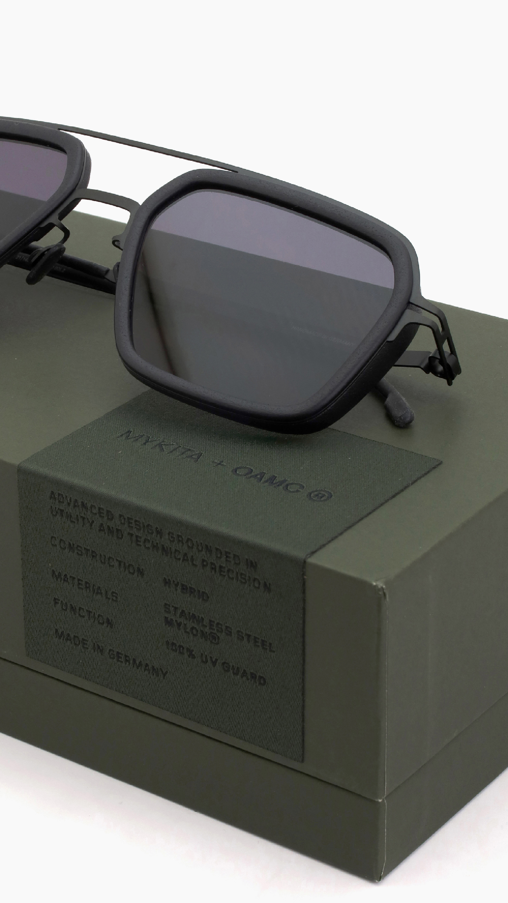 MYKITA + OAMC 2025年秋発表新作サングラス RAT (MYLON) MH-6 PitchBlack/Black