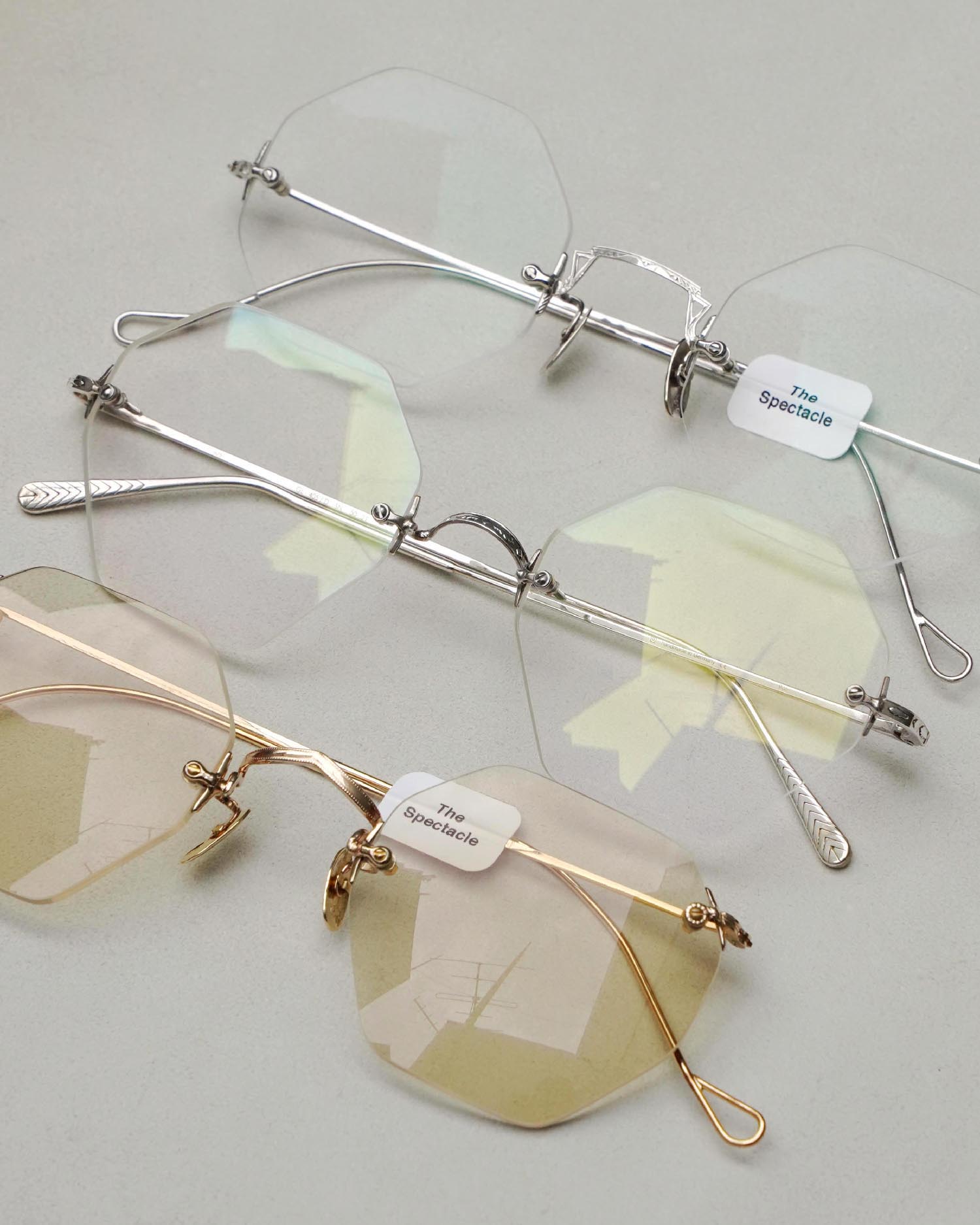 贈り物 ヴィンテージ オクタゴン メタルフレーム メガネ 眼鏡 - 通販