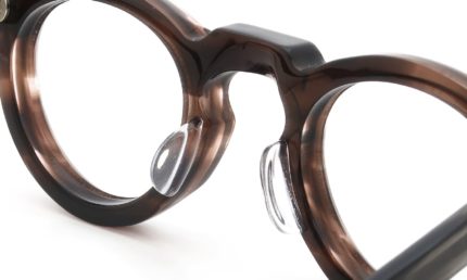 パット加工事例 No.38 Lesca VINTAGE Crown Panto 8mm Ash-Brown-SasaにClear-Pad/Lの場合