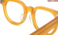 パット加工事例 No.362 JULIUS TART OPTICAL FDR-46-22 VINTAGE YELLOWに溶着式クリアパット・大の場合