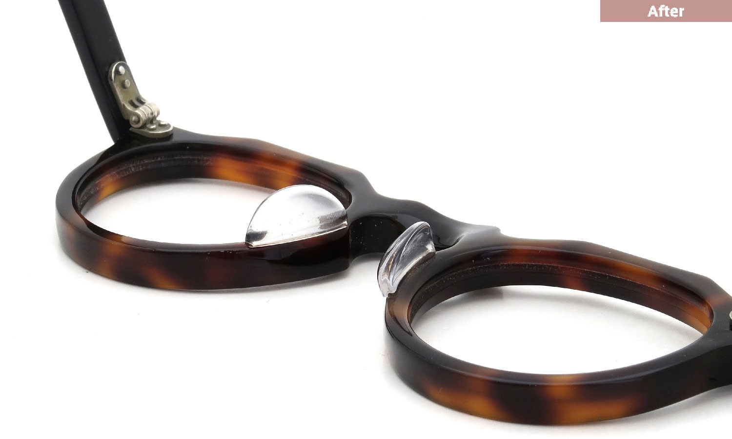 パット加工事例：416 Lesca VINTAGE Crown-Panto-8mm Demi パット種類：Clear-Pad/L 3