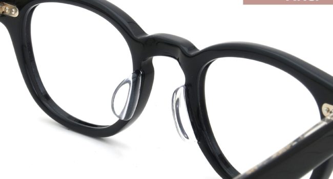 パット加工事例 No.419 EYEVAN Webb(45) PBKに溶着式クリアパット・大の場合