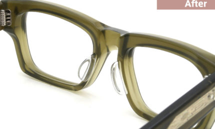 パット加工事例 No.420 JACQUESMARIEMAGE ASHCROFT col.Volvoxに溶着式クリアパット・大の場合