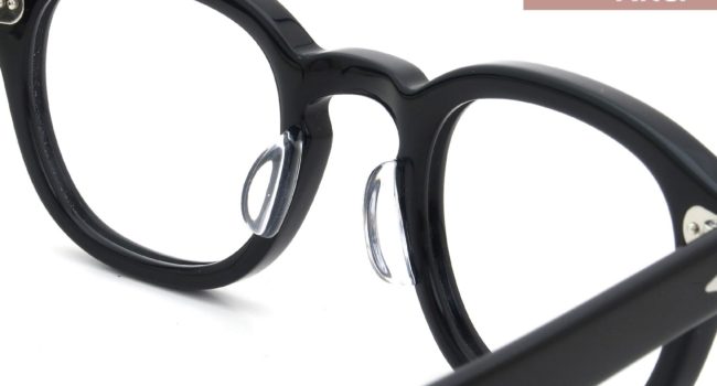 パット加工事例 No.423 MOSCOT LEMTOSH(46) BLACK に溶着式クリアパット・大の場合