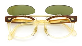 白山眼鏡×The TenderloinクリップオンサングラスK-seven ヴィンテージグリーンレンズGM 装着例 開いた状態